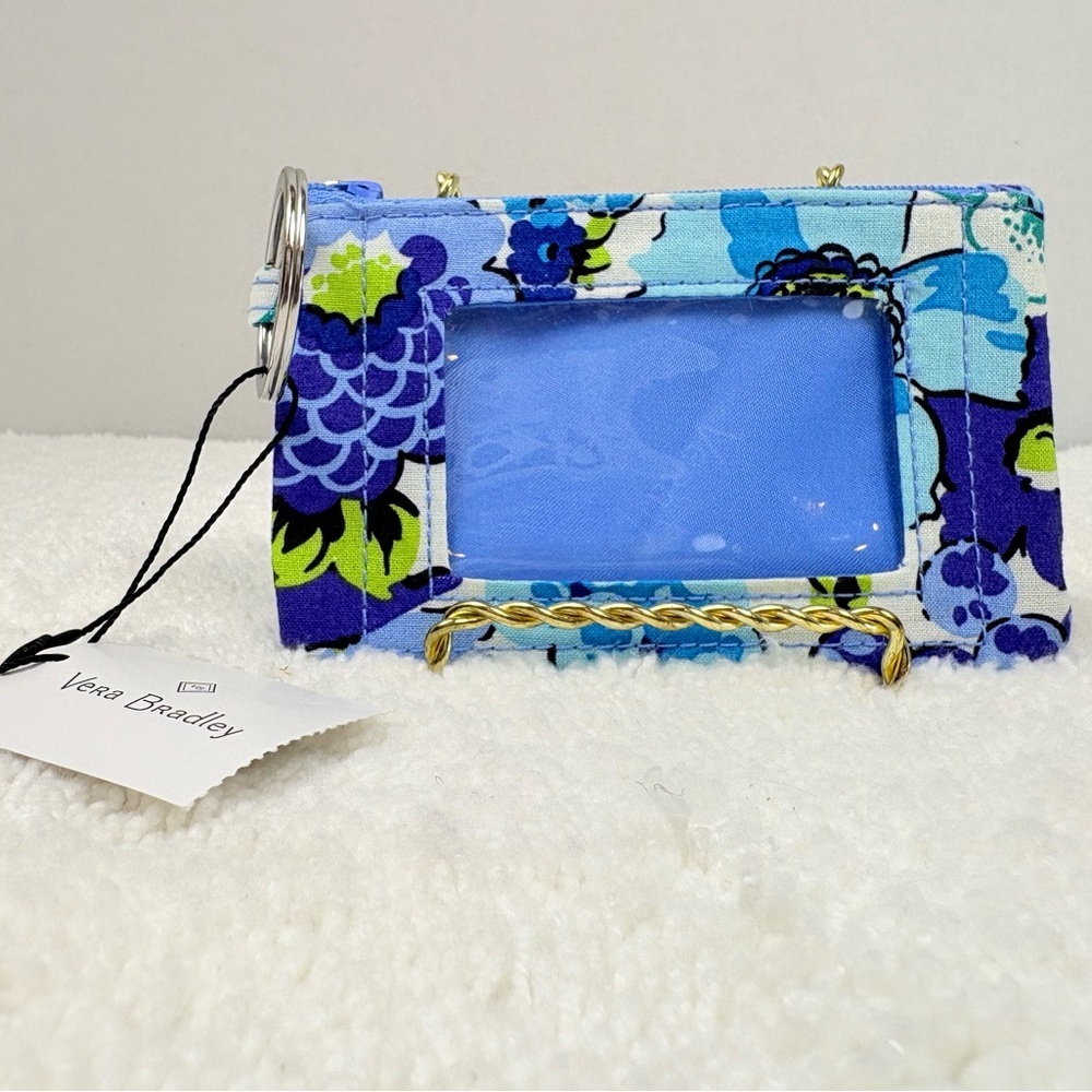NWT Vera Bradley Zip ID Case in Retired “Blueberry Blooms” Pattern